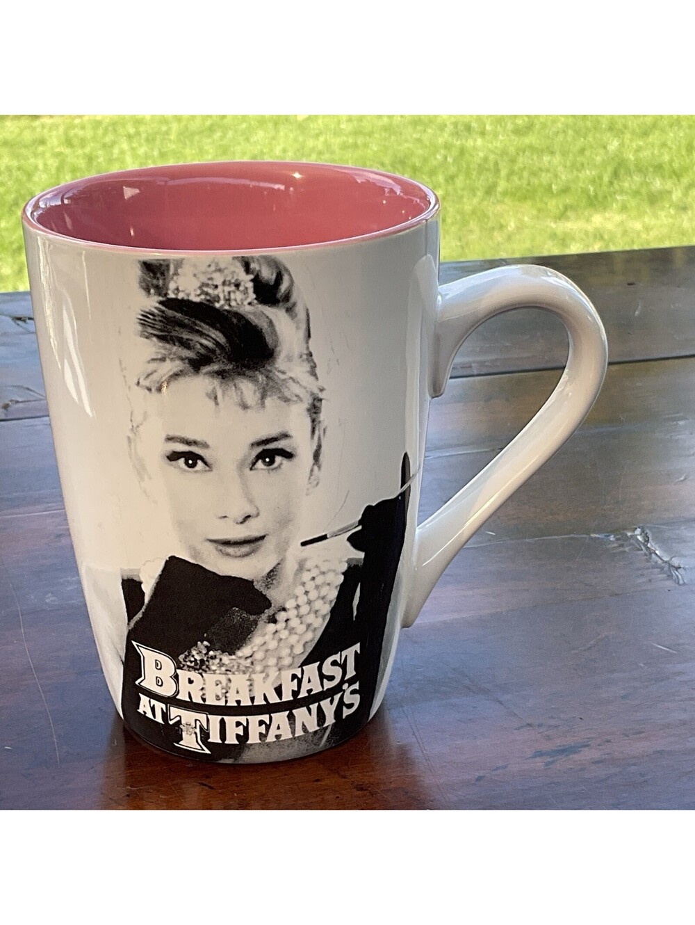 Audrey Hepburn "Breakfast at Tiffany's" Coffee Tea Mug Little Black Dress 16 oz